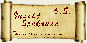 Vasilj Steković vizit kartica